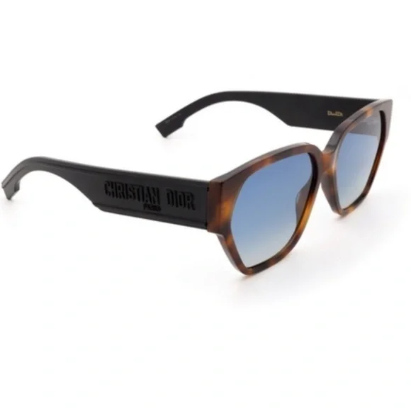 DIOR DIORID1 57-16 145 Dark Havana Tortoise Sunglasses - Picture 5 of 16